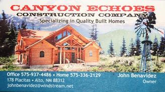 Canyon Echoes Construction Co